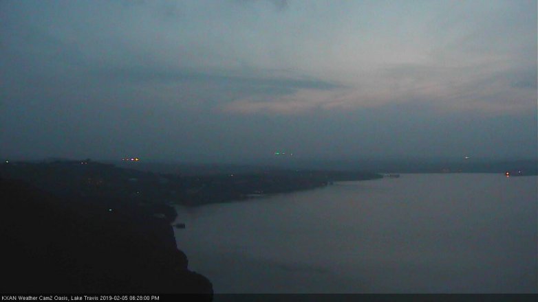 Lake Travis webcam, February 5, 2019 5:30 PM CT