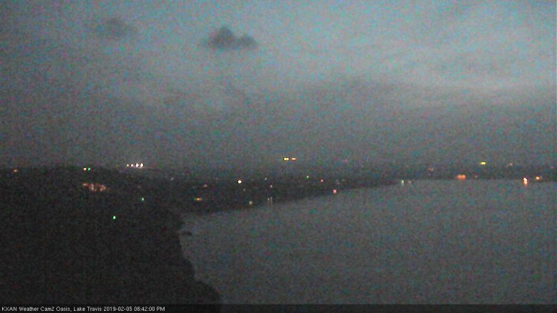 Lake Travis webcam, February 5, 2019 5:45 PM CT