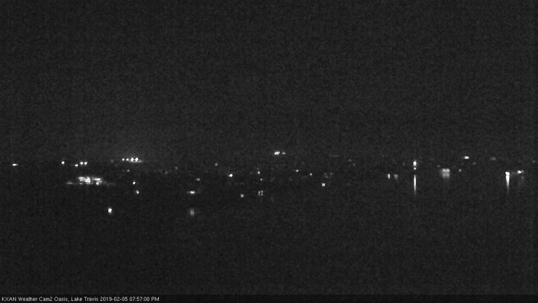 Lake Travis webcam, February 5, 2019 7:00 PM CT