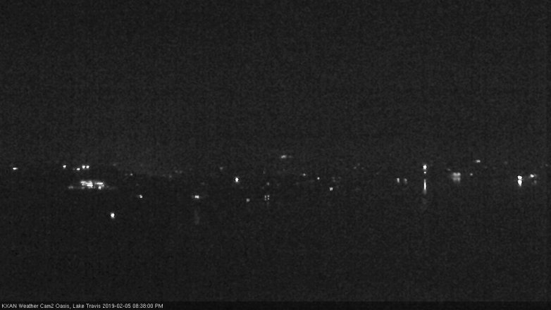 Lake Travis webcam, February 5, 2019 7:40 PM CT