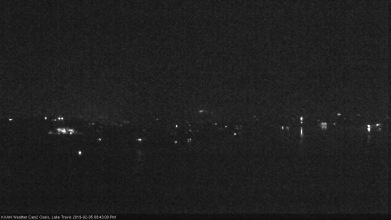 Lake Travis webcam, February 5, 2019 7:45 PM CT