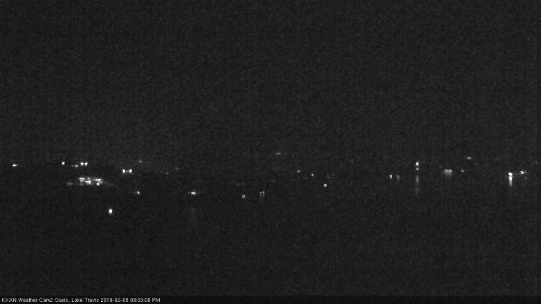Lake Travis webcam, February 5, 2019 8:05 PM CT