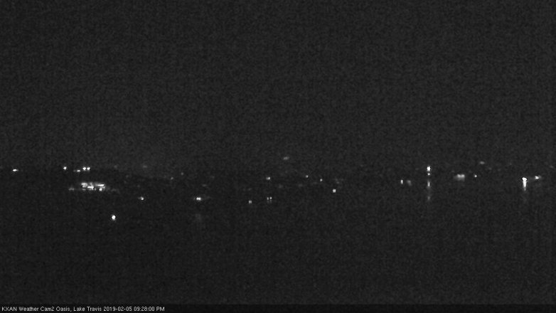 Lake Travis webcam, February 5, 2019 8:30 PM CT