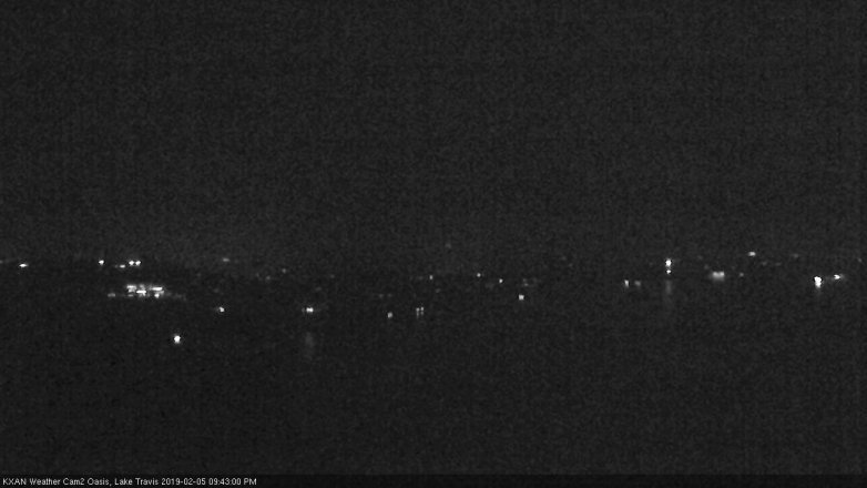 Lake Travis webcam, February 5, 2019 8:45 PM CT