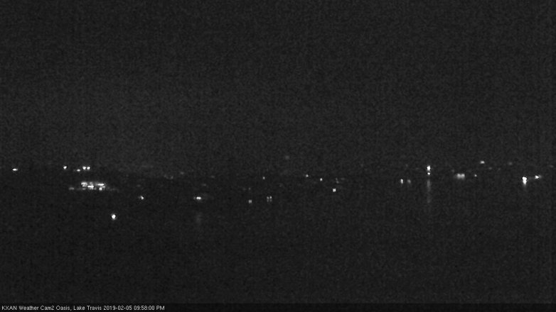 Lake Travis webcam, February 5, 2019 9:00 PM CT