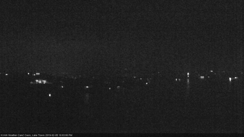 Lake Travis webcam, February 5, 2019 9:05 PM CT