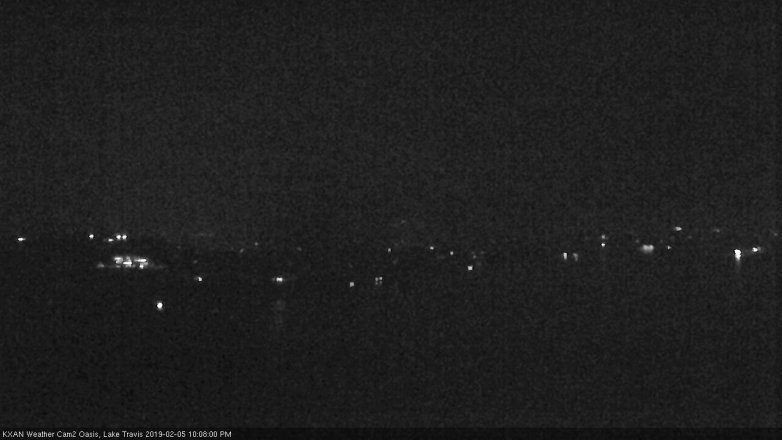 Lake Travis webcam, February 5, 2019 9:10 PM CT