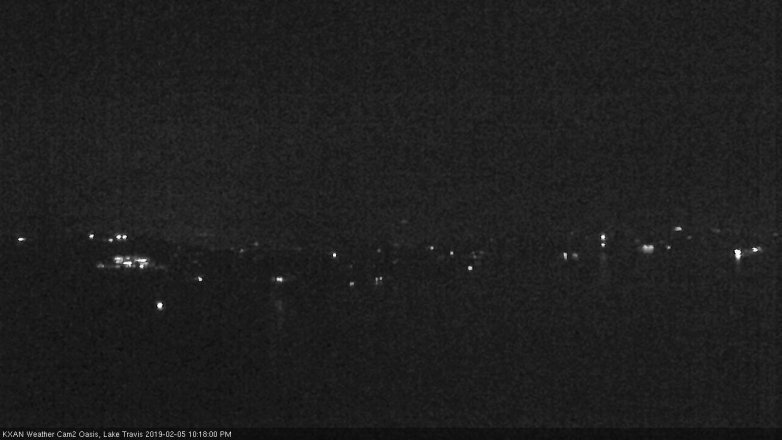 Lake Travis webcam, February 5, 2019 9:20 PM CT