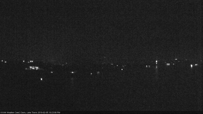 Lake Travis webcam, February 5, 2019 9:25 PM CT