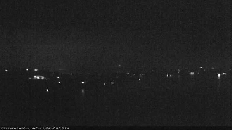Lake Travis webcam, February 5, 2019 9:35 PM CT