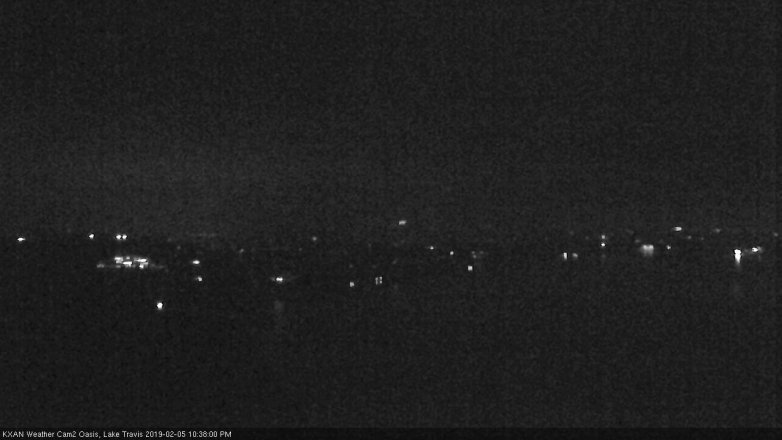 Lake Travis webcam, February 5, 2019 9:40 PM CT