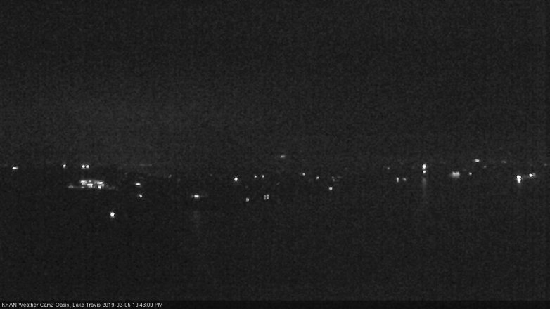 Lake Travis webcam, February 5, 2019 9:45 PM CT