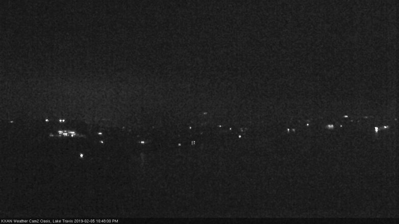Lake Travis webcam, February 5, 2019 9:50 PM CT