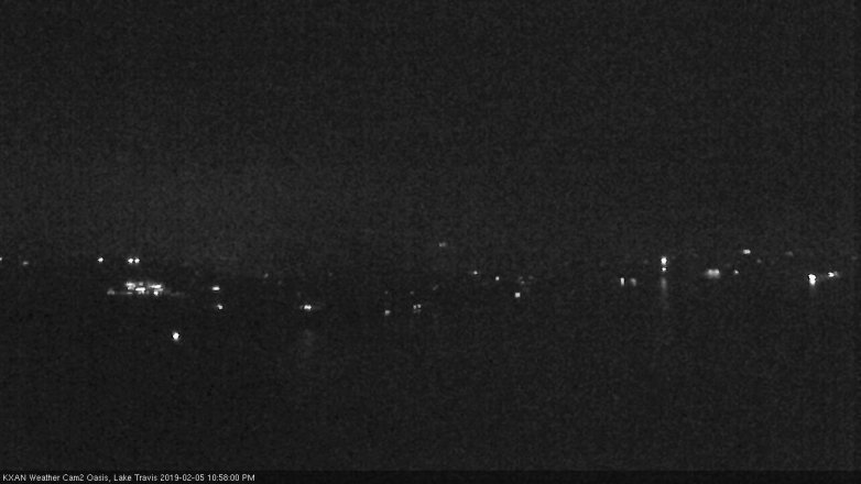 Lake Travis webcam, February 5, 2019 10:00 PM CT