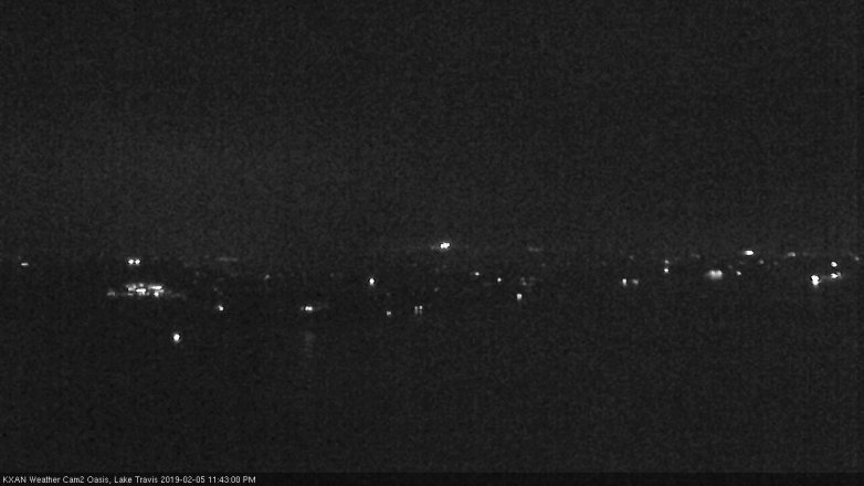 Lake Travis webcam, February 5, 2019 10:45 PM CT