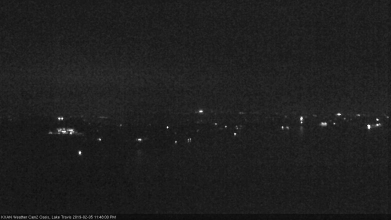Lake Travis webcam, February 5, 2019 10:50 PM CT