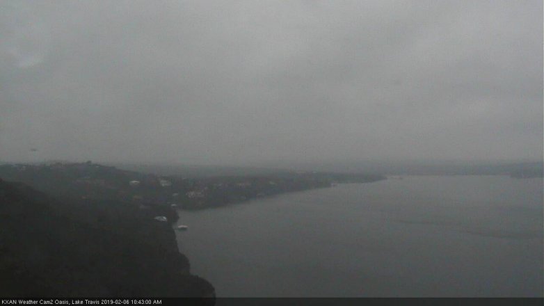 Lake Travis webcam, February 6, 2019 9:45 AM CT