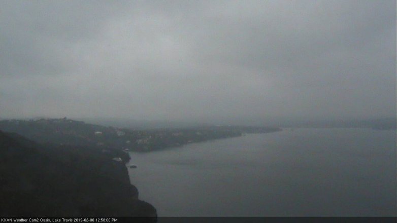 Lake Travis webcam, February 6, 2019 12:00 PM CT