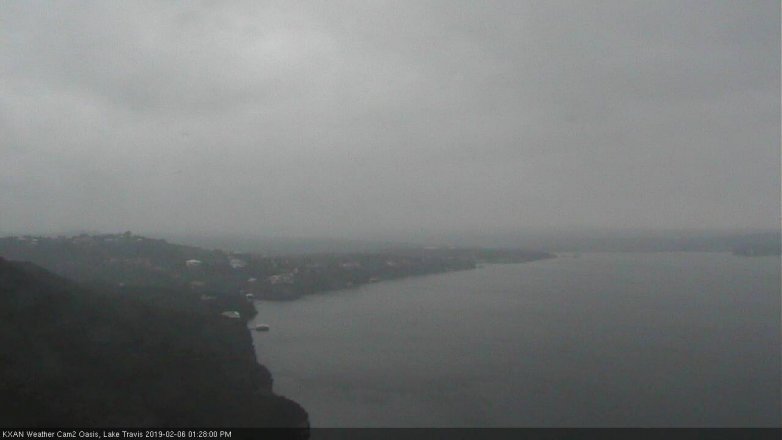 Lake Travis webcam, February 6, 2019 12:30 PM CT
