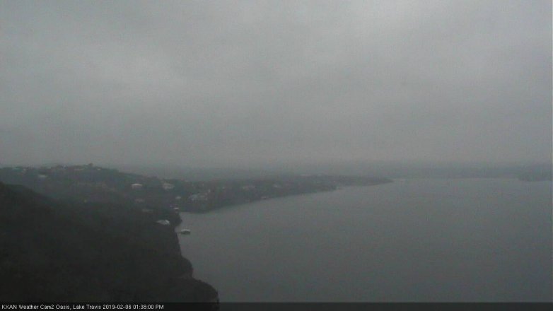Lake Travis webcam, February 6, 2019 12:40 PM CT