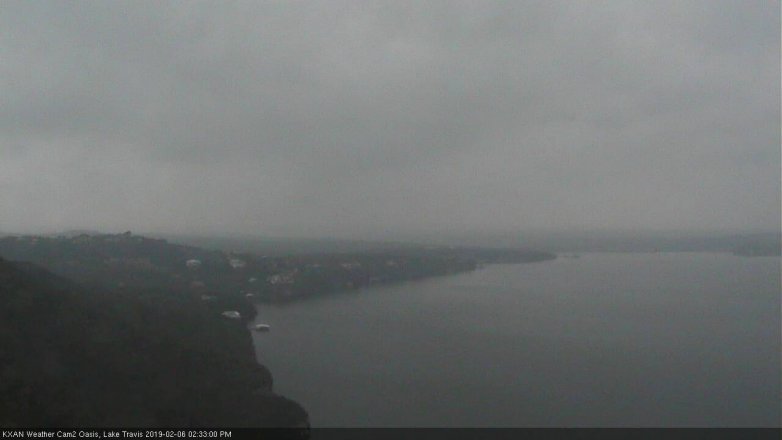 Lake Travis webcam, February 6, 2019 1:35 PM CT