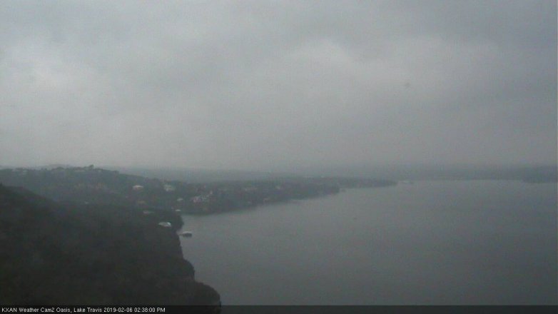 Lake Travis webcam, February 6, 2019 1:40 PM CT