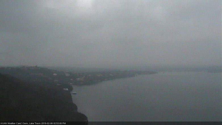 Lake Travis webcam, February 6, 2019 1:55 PM CT