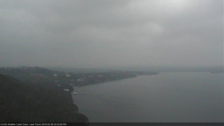 Lake Travis webcam, February 6, 2019 2:35 PM CT