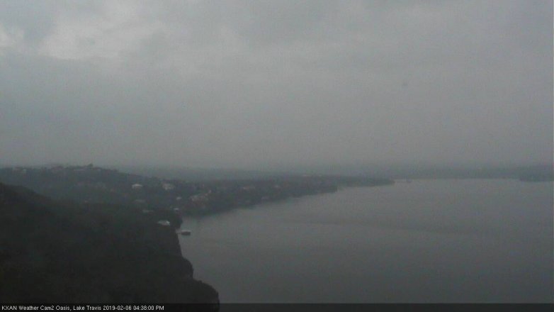 Lake Travis webcam, February 6, 2019 3:40 PM CT