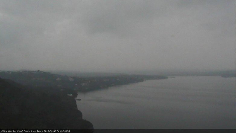 Lake Travis webcam, February 6, 2019 3:45 PM CT