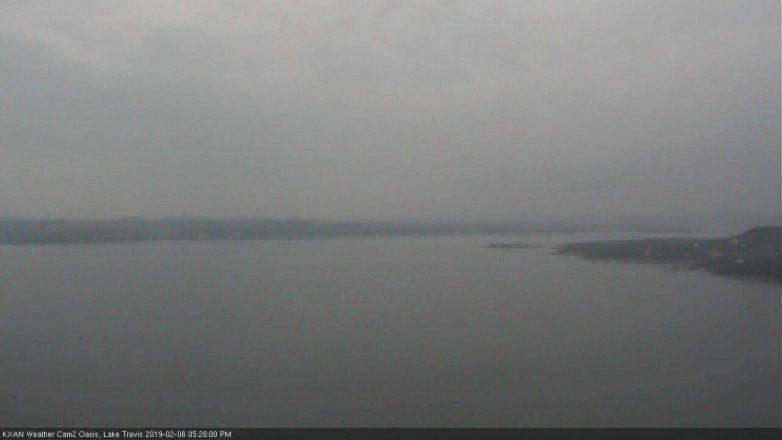 Lake Travis webcam, February 6, 2019 4:30 PM CT