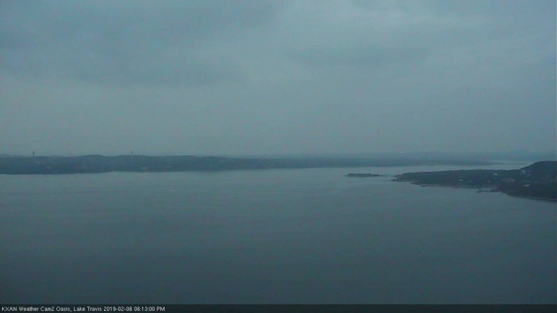 Lake Travis webcam, February 6, 2019 5:15 PM CT