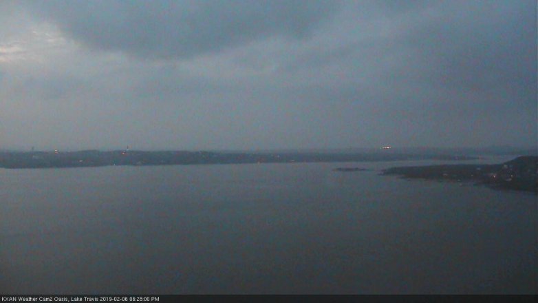 Lake Travis webcam, February 6, 2019 5:30 PM CT
