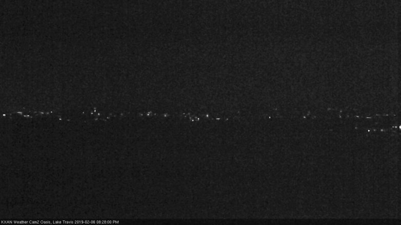 Lake Travis webcam, February 6, 2019 7:30 PM CT