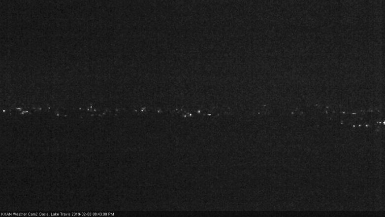 Lake Travis webcam, February 6, 2019 7:45 PM CT