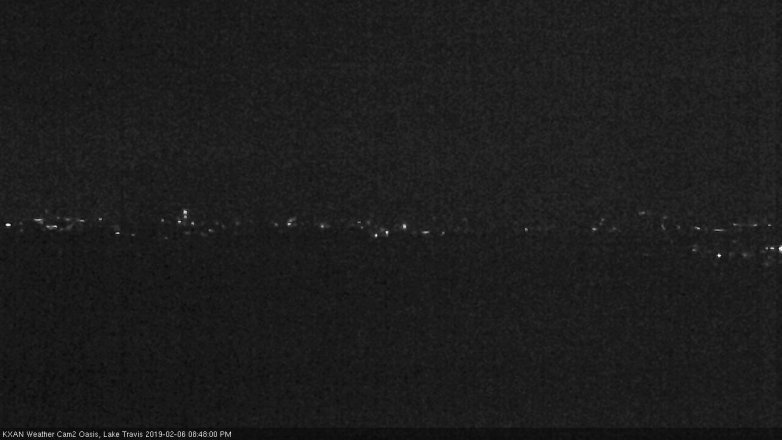 Lake Travis webcam, February 6, 2019 7:50 PM CT