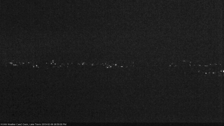 Lake Travis webcam, February 6, 2019 8:00 PM CT