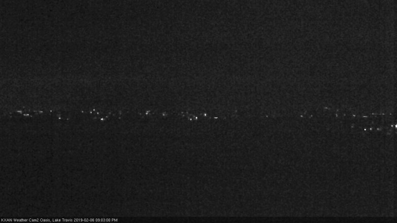 Lake Travis webcam, February 6, 2019 8:05 PM CT