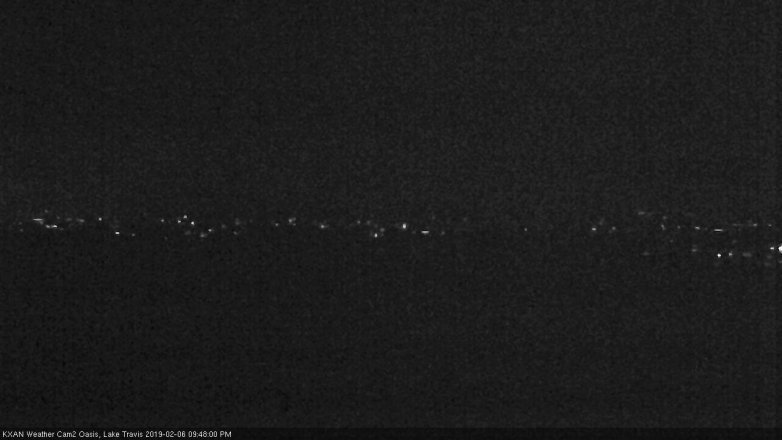 Lake Travis webcam, February 6, 2019 8:50 PM CT