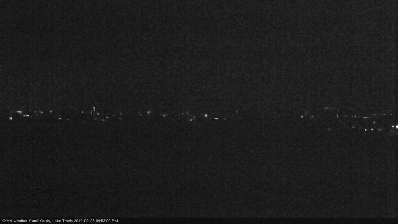 Lake Travis webcam, February 6, 2019 8:55 PM CT