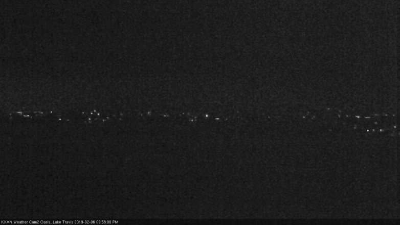 Lake Travis webcam, February 6, 2019 9:00 PM CT