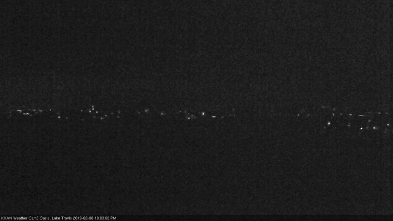 Lake Travis webcam, February 6, 2019 9:05 PM CT