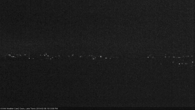 Lake Travis webcam, February 6, 2019 9:15 PM CT