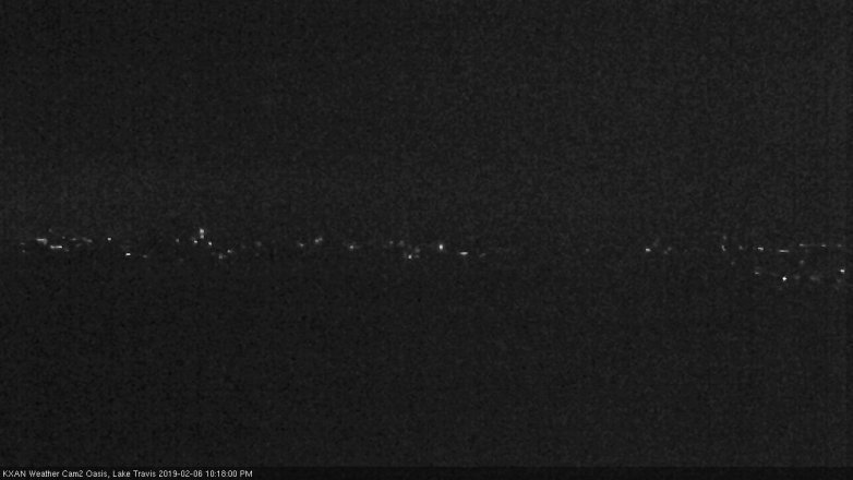 Lake Travis webcam, February 6, 2019 9:20 PM CT