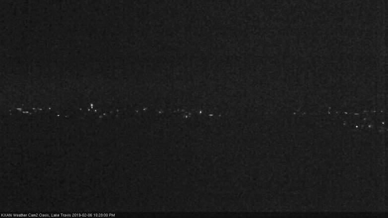 Lake Travis webcam, February 6, 2019 9:30 PM CT