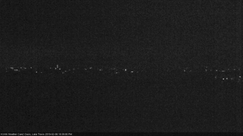 Lake Travis webcam, February 6, 2019 9:40 PM CT