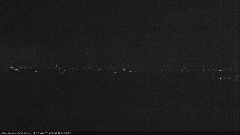 Lake Travis webcam, February 6, 2019 9:45 PM CT