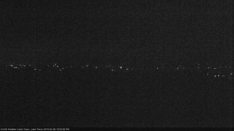 Lake Travis webcam, February 6, 2019 9:55 PM CT