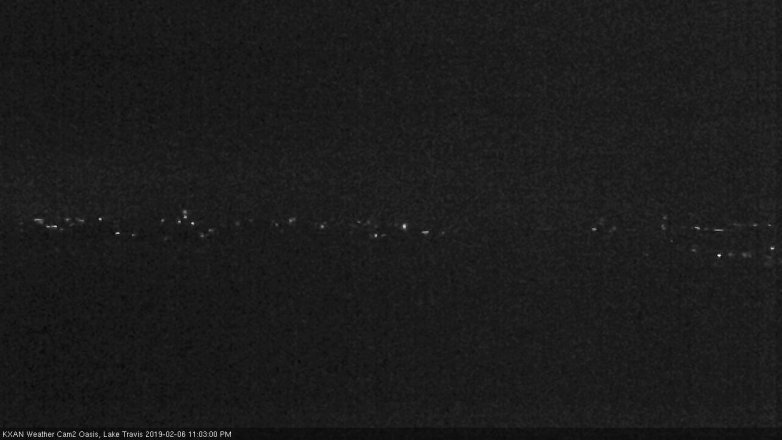 Lake Travis webcam, February 6, 2019 10:05 PM CT