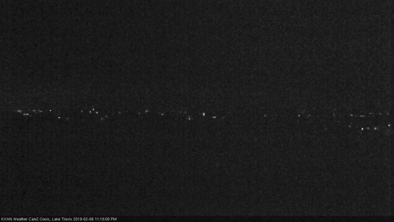 Lake Travis webcam, February 6, 2019 10:20 PM CT